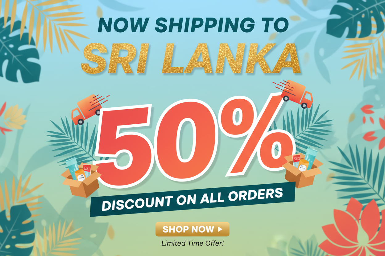 to ship sri lanka now available any orders with 50%discount
